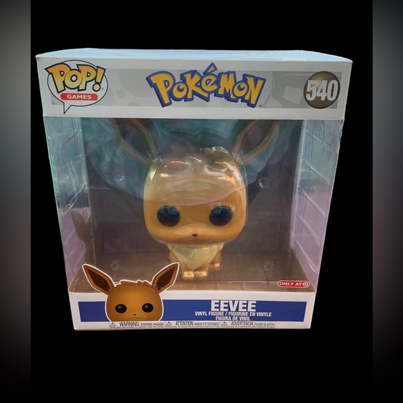 Vaulted 2019 Target Exclusive Pokemon Eevee 10inch Funko Pop New in Box - Picture 3 of 8